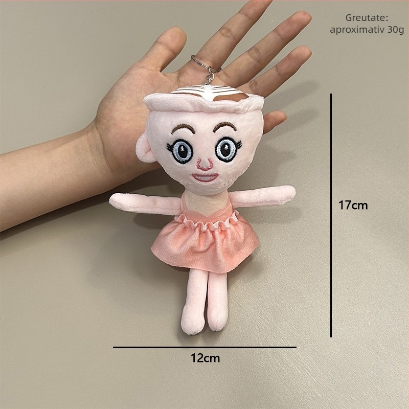 Figură din pluș pentru chei — pandantiv animal, pluș scurt, umplutură din PP bumbac, seria animalelor