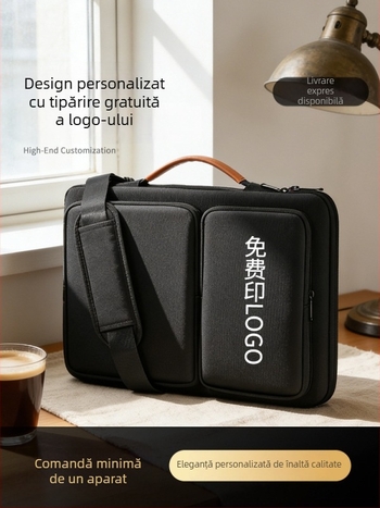 Funda laptop cu stil de afaceri, material Oxford, căptușeală din pânză, impermeabilă, rezistentă la uzură și la șocuri