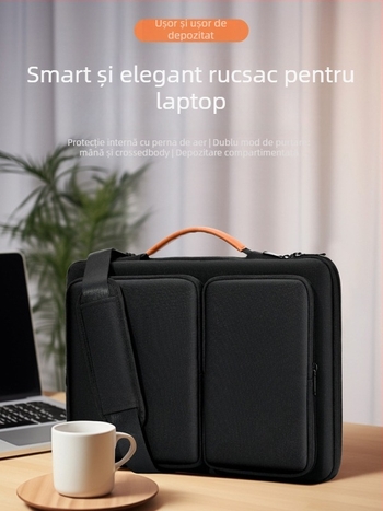 Funda laptop cu stil de afaceri, material Oxford, căptușeală din pânză, impermeabilă, rezistentă la uzură și la șocuri