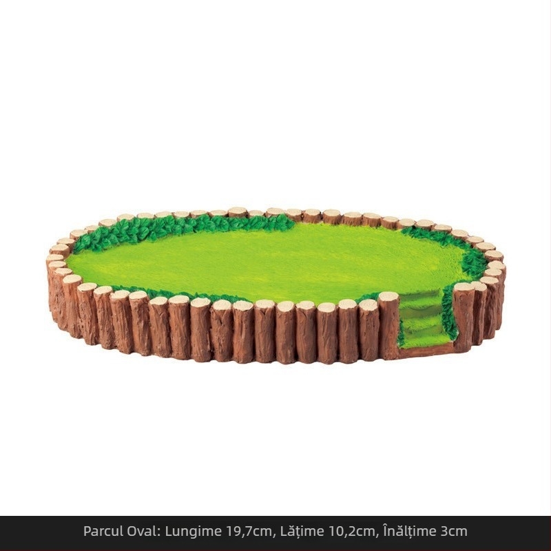 Ornament oval pentru scenă de parc din rășină — Brahma, decor din rășină, stil pastoral, ambalaj carton