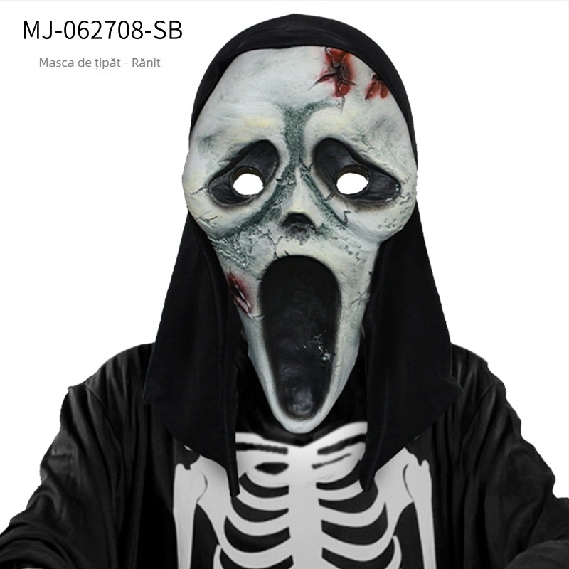 Mască de latex – stil amuzant, recuzită DIY, pentru Halloween și petreceri de tip masquerade de Crăciun