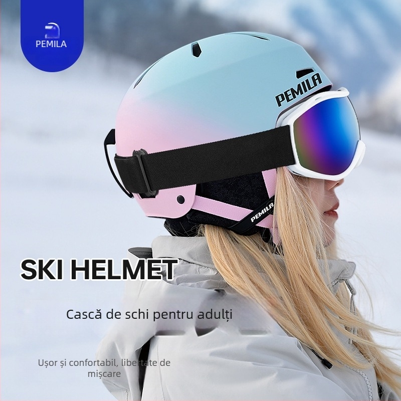 Cască de schi pentru adulți, unisex, carcasă ABS+EPS, cască de ciclism
