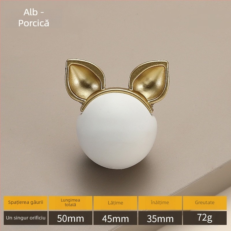 Model 2991 — Mâner ceramic pentru mobilier, stil modern minimalist, cu o gaură unică