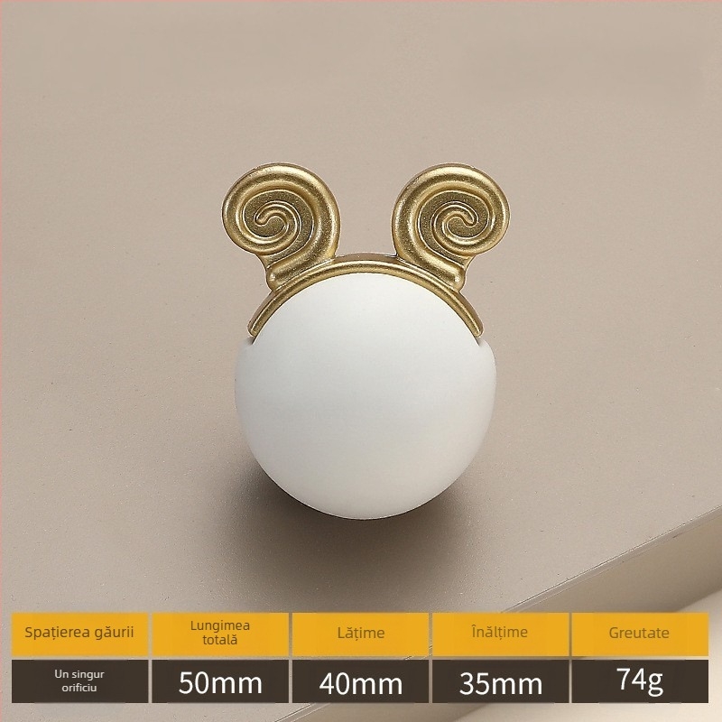 Model 2991 — Mâner ceramic pentru mobilier, stil modern minimalist, cu o gaură unică