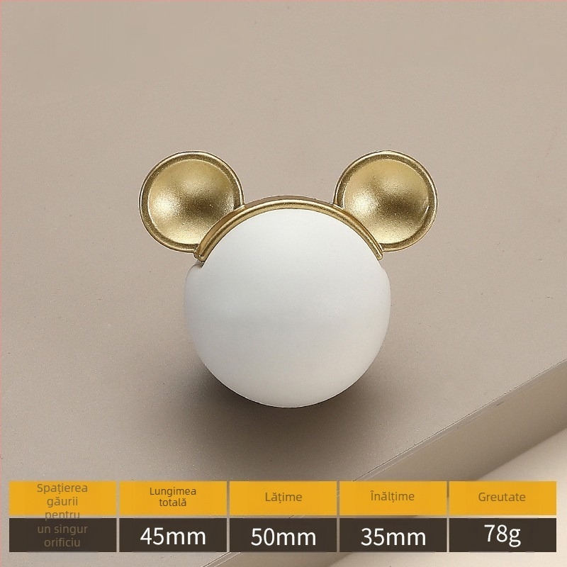 Model 2991 — Mâner ceramic pentru mobilier, stil modern minimalist, cu o gaură unică