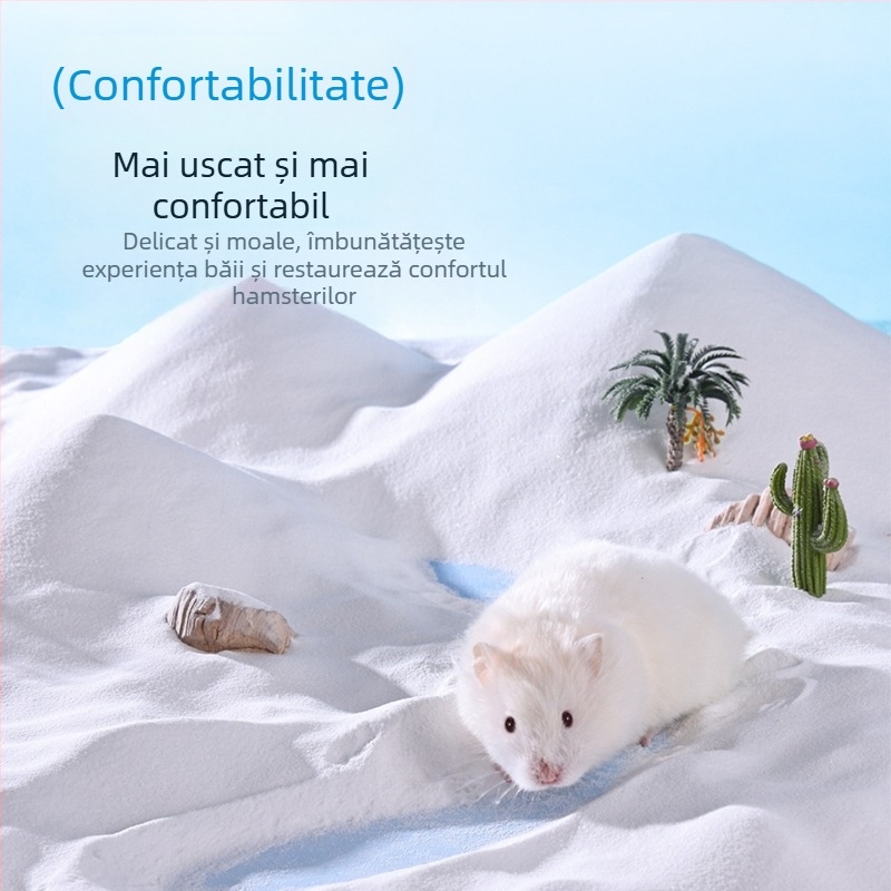 Yue Xiaomeng Nisip de baie 2 în 1 cu acțiune de eliminare a mirosului pentru animale de companie mici