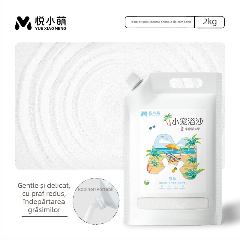Yue Xiaomeng Nisip de baie 2 în 1 cu acțiune de eliminare a mirosului pentru animale de companie mici
