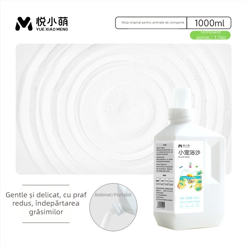 Yue Xiaomeng Nisip de baie 2 în 1 cu acțiune de eliminare a mirosului pentru animale de companie mici