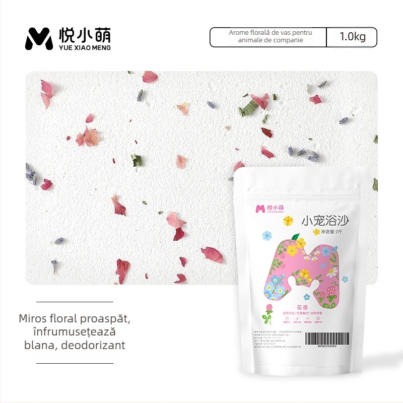 Yue Xiaomeng Nisip de baie 2 în 1 cu acțiune de eliminare a mirosului pentru animale de companie mici