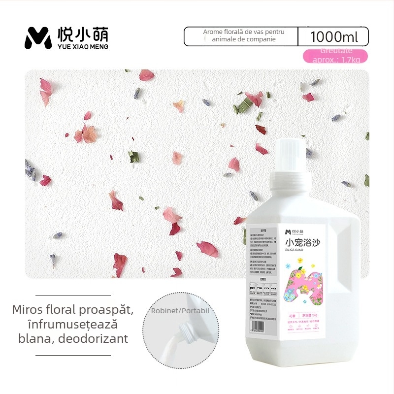 Yue Xiaomeng Nisip de baie 2 în 1 cu acțiune de eliminare a mirosului pentru animale de companie mici