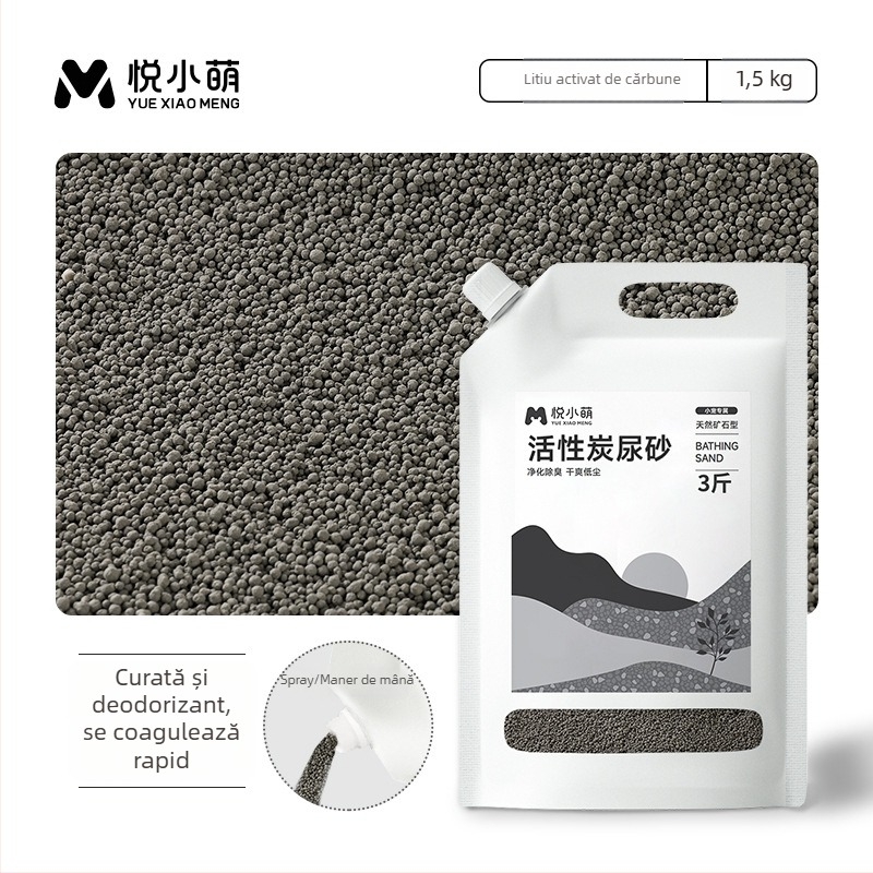 Yue Xiaomeng Nisip de baie 2 în 1 cu acțiune de eliminare a mirosului pentru animale de companie mici