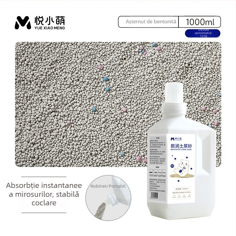 Yue Xiaomeng Nisip de baie 2 în 1 cu acțiune de eliminare a mirosului pentru animale de companie mici