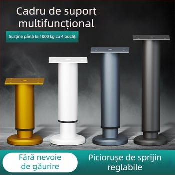 Cosma picioare telescopice reglabile pentru mobilier | potrivire universală, oțel laminat la rece, stil modern minimalist