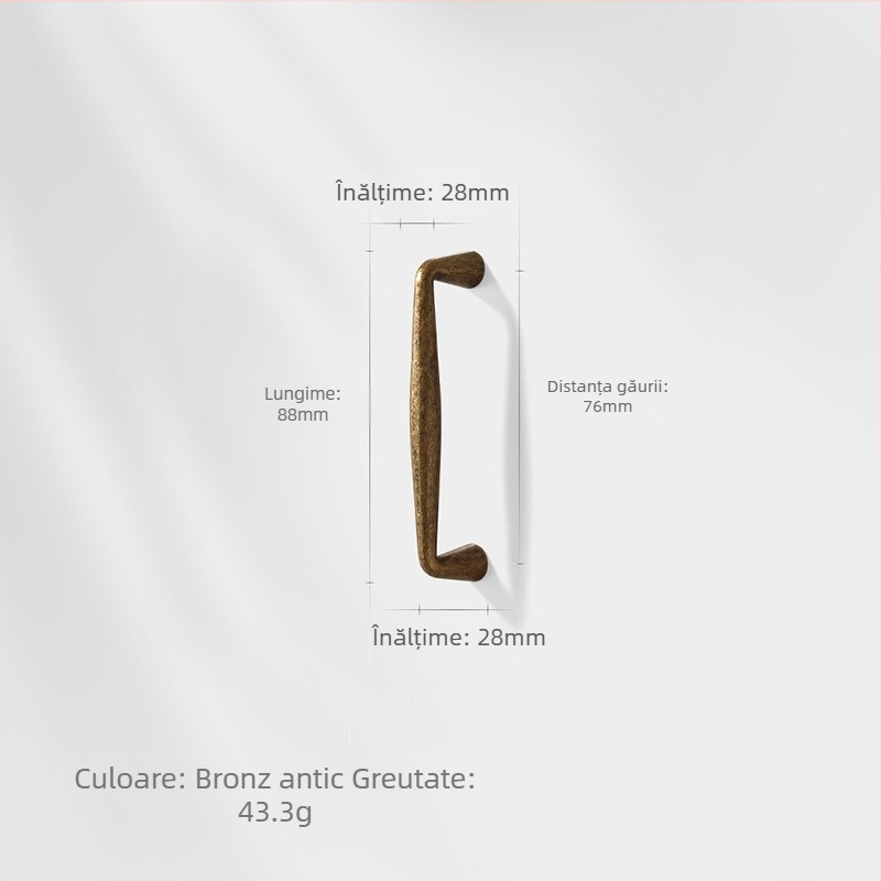 Mâner de ușă pentru dulap, aliaj de zinc, stil nordic, lustruit și electroplacat