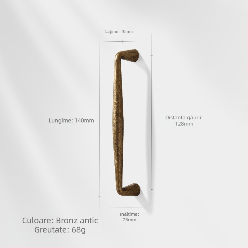 Mâner de ușă pentru dulap, aliaj de zinc, stil nordic, lustruit și electroplacat