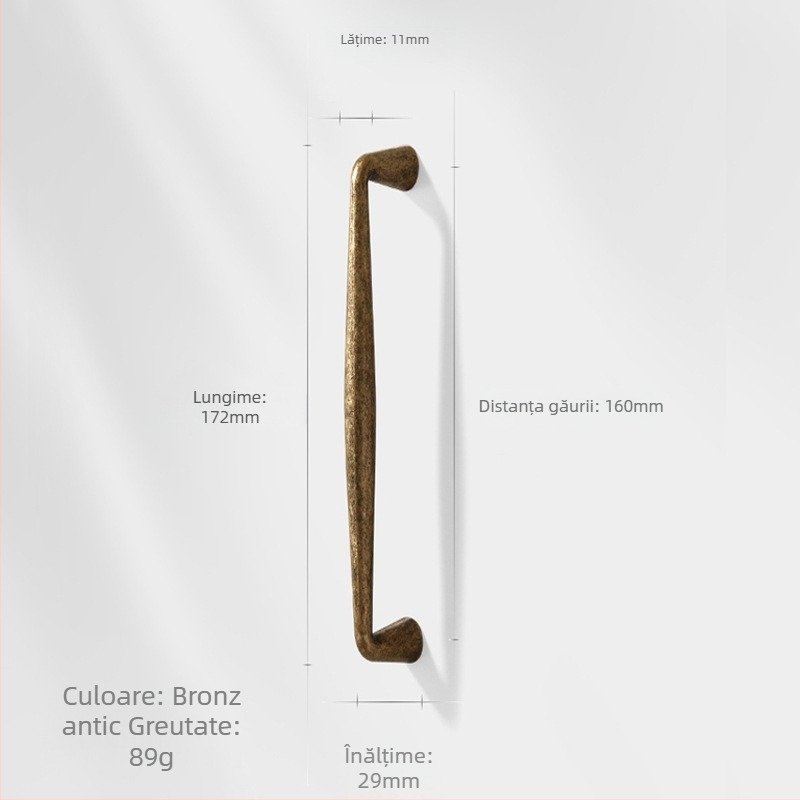 Mâner de ușă pentru dulap, aliaj de zinc, stil nordic, lustruit și electroplacat