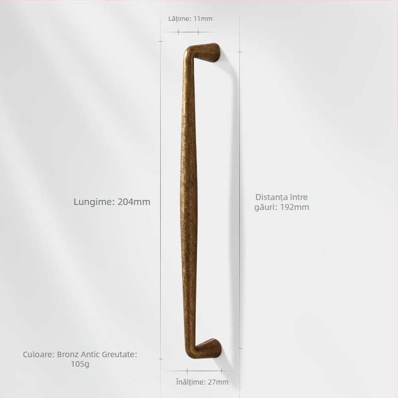 Mâner de ușă pentru dulap, aliaj de zinc, stil nordic, lustruit și electroplacat