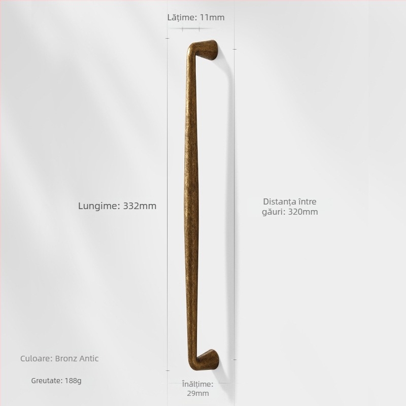 Mâner de ușă pentru dulap, aliaj de zinc, stil nordic, lustruit și electroplacat