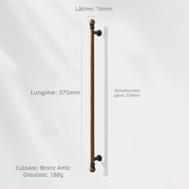 Mâner de ușă pentru dulap, aliaj de zinc, stil nordic, lustruit și electroplacat