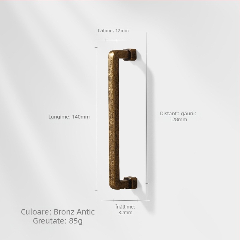 Mâner de ușă pentru dulap, aliaj de zinc, stil nordic, lustruit și electroplacat