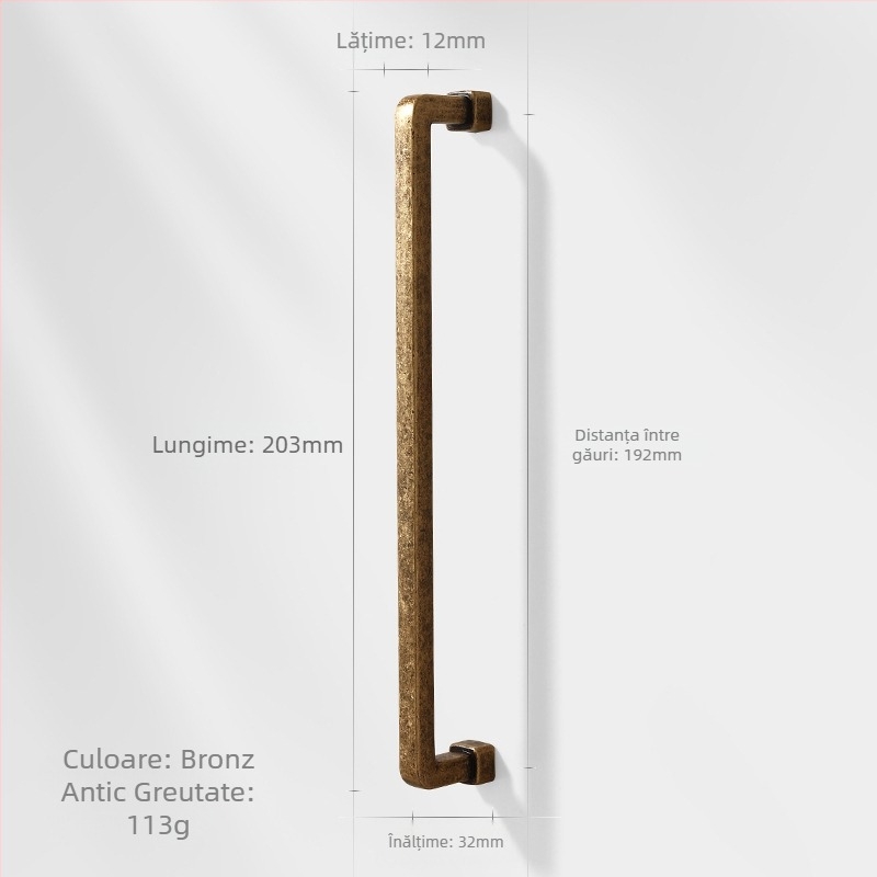 Mâner de ușă pentru dulap, aliaj de zinc, stil nordic, lustruit și electroplacat