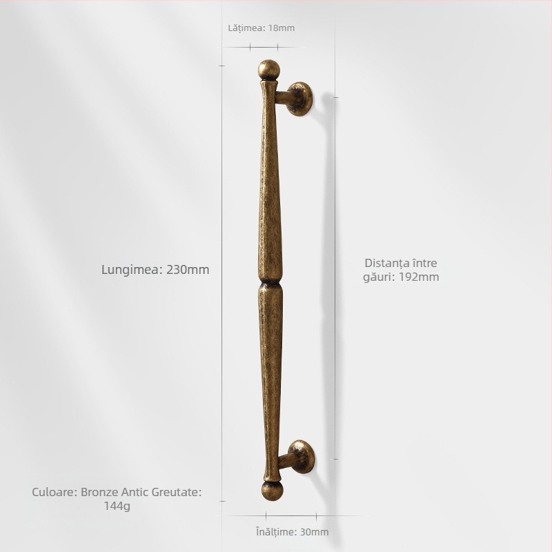 Mâner de ușă pentru dulap, aliaj de zinc, stil nordic, lustruit și electroplacat