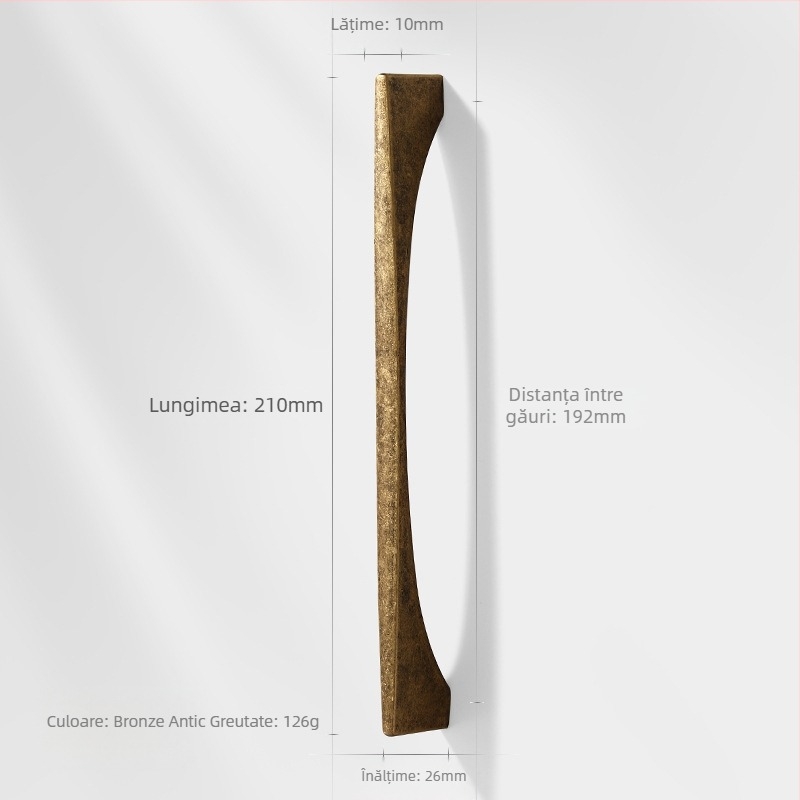 Mâner de ușă pentru dulap, aliaj de zinc, stil nordic, lustruit și electroplacat