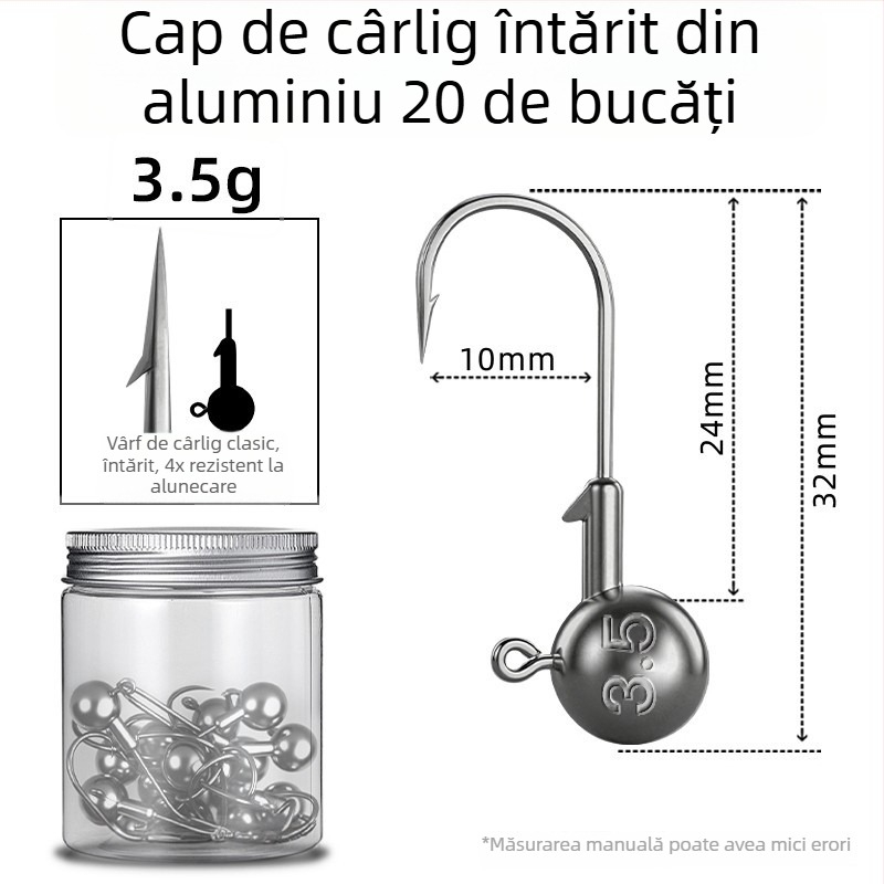 Seelucker cârlig cu cap de plumb, cu dinți, ambalaj 10 000 de bucăți, pentru pescuit în rezervoare.