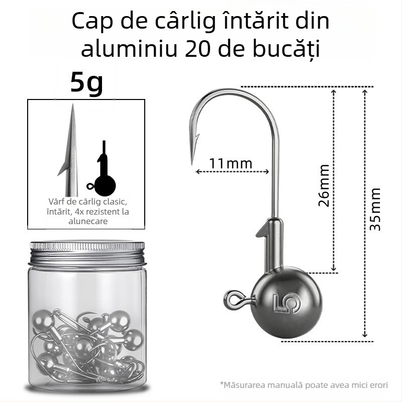 Seelucker cârlig cu cap de plumb, cu dinți, ambalaj 10 000 de bucăți, pentru pescuit în rezervoare.