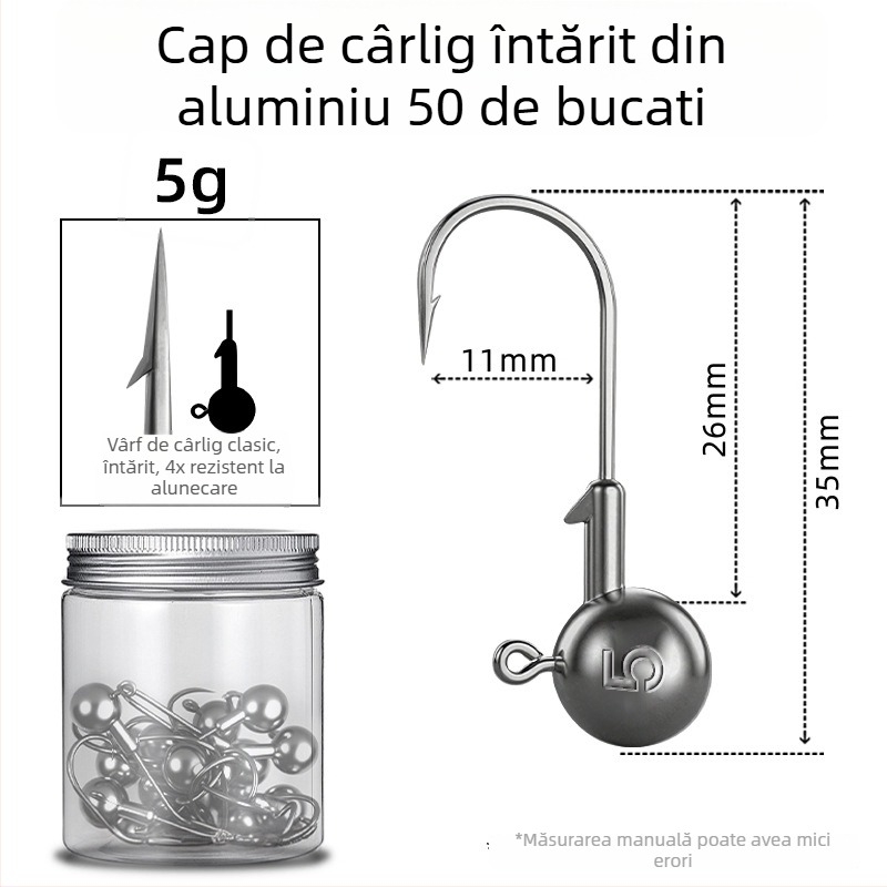 Seelucker cârlig cu cap de plumb, cu dinți, ambalaj 10 000 de bucăți, pentru pescuit în rezervoare.