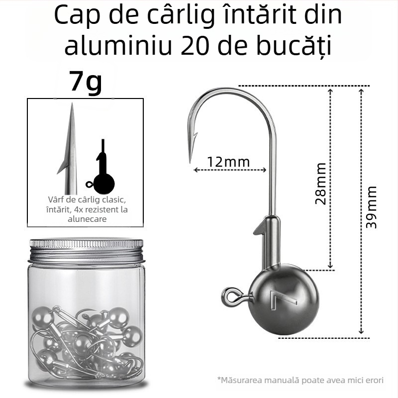 Seelucker cârlig cu cap de plumb, cu dinți, ambalaj 10 000 de bucăți, pentru pescuit în rezervoare.