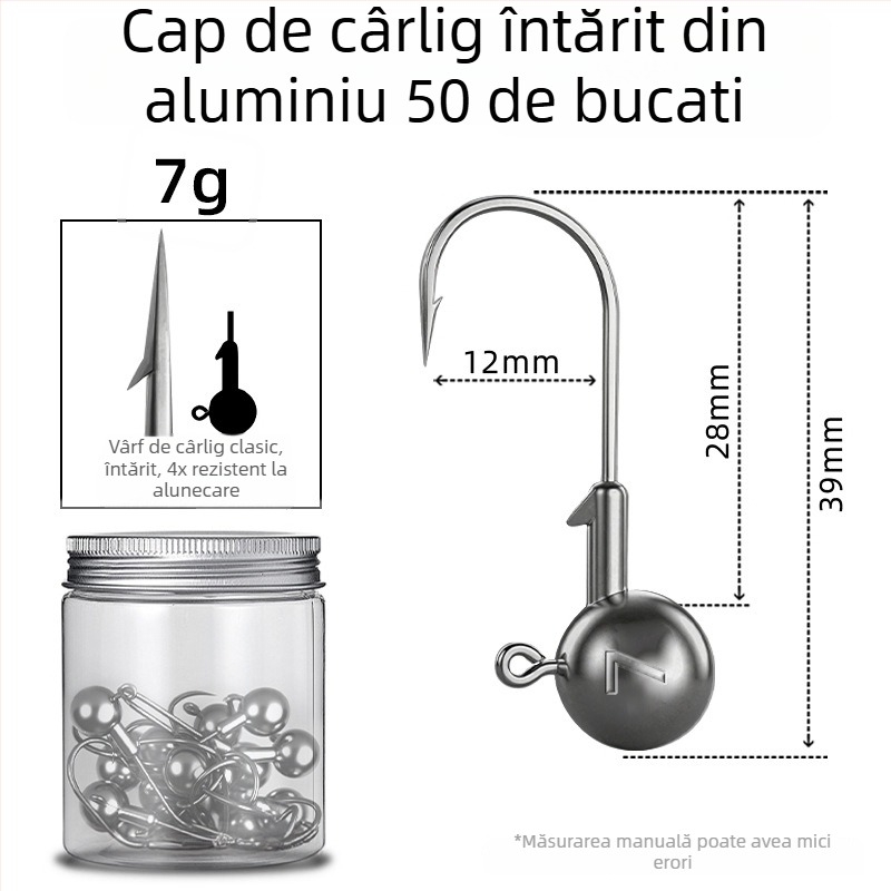 Seelucker cârlig cu cap de plumb, cu dinți, ambalaj 10 000 de bucăți, pentru pescuit în rezervoare.
