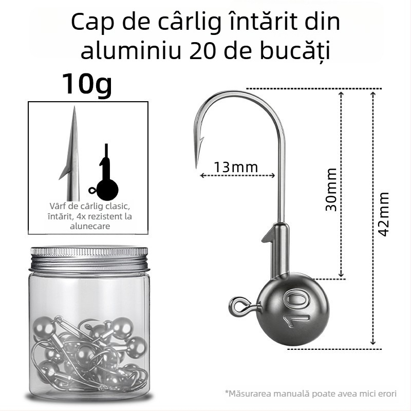 Seelucker cârlig cu cap de plumb, cu dinți, ambalaj 10 000 de bucăți, pentru pescuit în rezervoare.