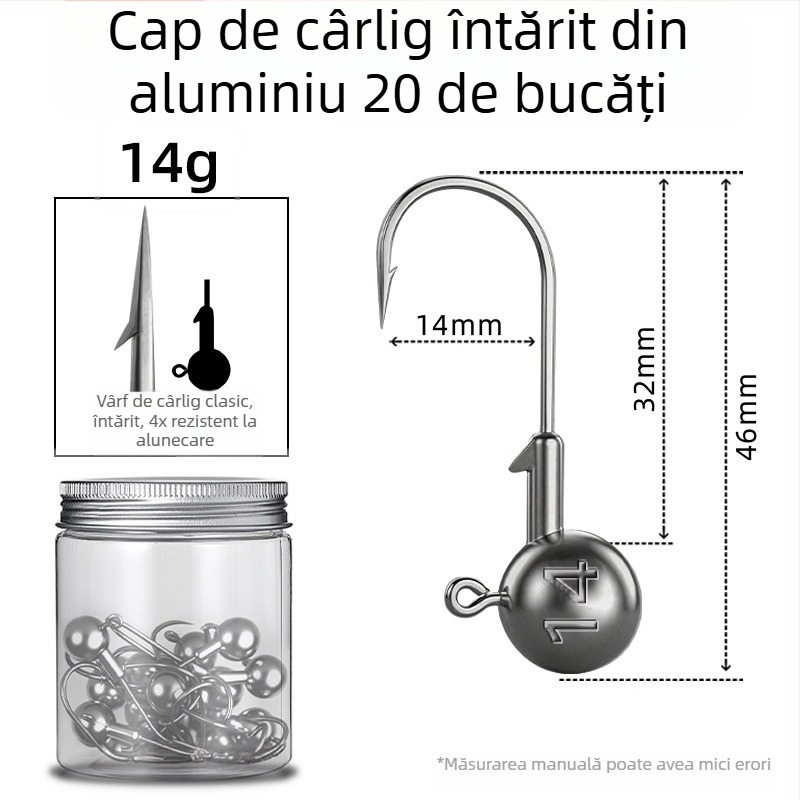 Seelucker cârlig cu cap de plumb, cu dinți, ambalaj 10 000 de bucăți, pentru pescuit în rezervoare.