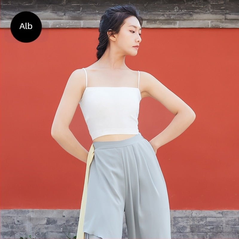 Top costum de dans pentru femei – material nylon fără cusuri, căptușeală nylon 95%, panou pentru piept, potrivit pentru balet, dans popular, latin și ballroom