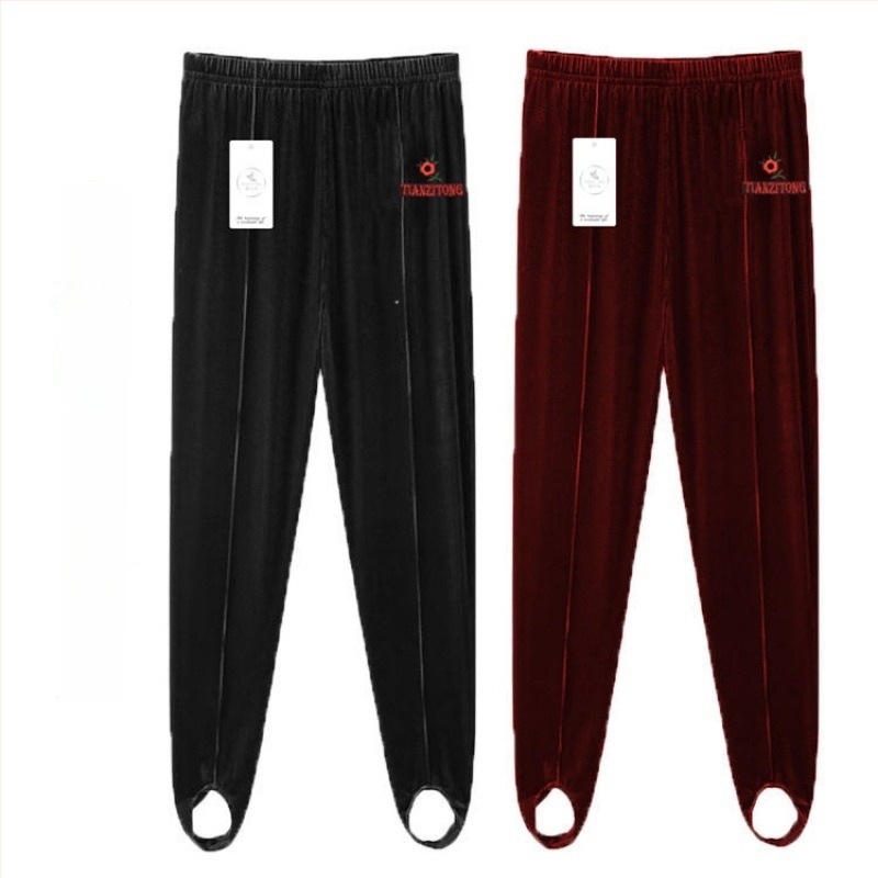 Colanți cu căptușeală fleece, talie înaltă, microelastic, amestec velur-viscoză