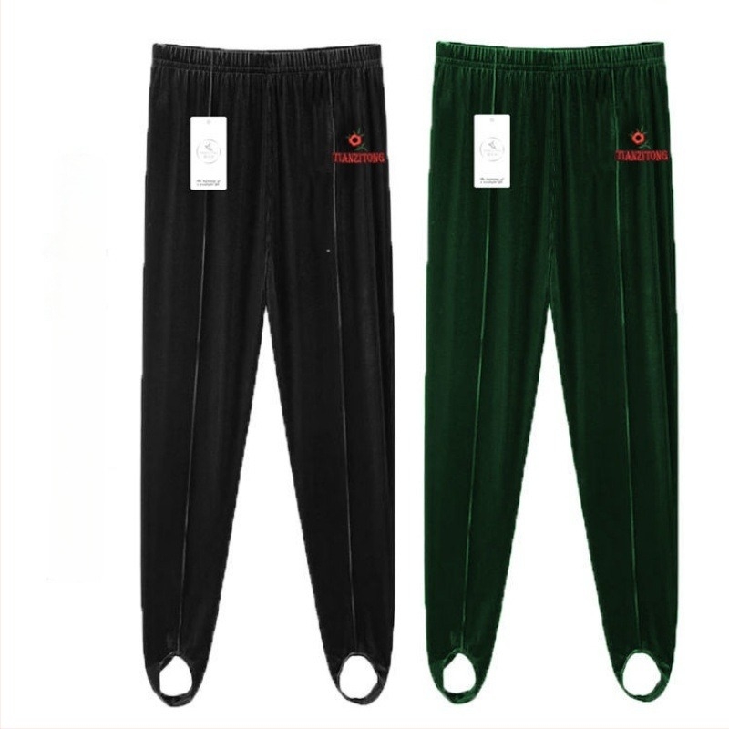 Colanți cu căptușeală fleece, talie înaltă, microelastic, amestec velur-viscoză