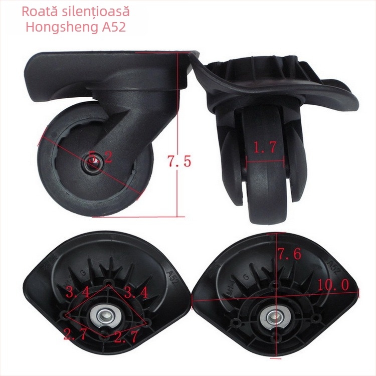 Accesorii pentru roțile bagajelor, ABS, model A20-A90, piese universale pentru roți, lansare toamnă 2023