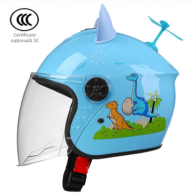 Cască pentru copii unisex, tip half-helmet, pentru biciclete electrice, toate anotimpurile, ABS material