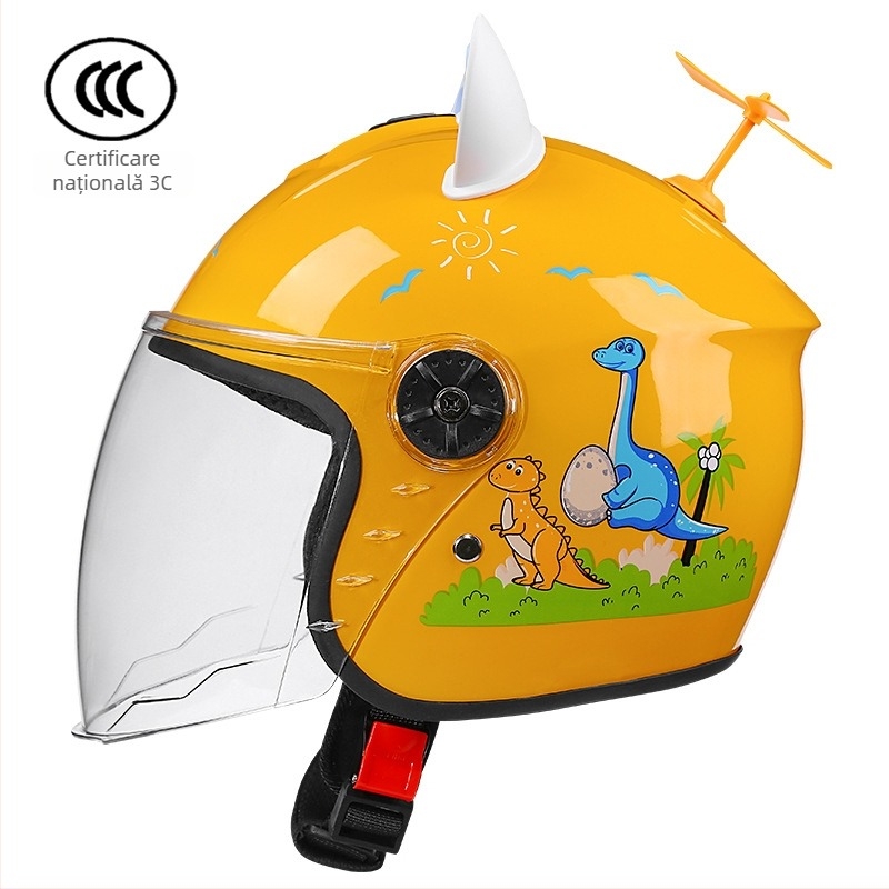 Cască pentru copii unisex, tip half-helmet, pentru biciclete electrice, toate anotimpurile, ABS material