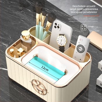 Cutie pentru șervețele de birou, din plastic, rezistentă la apă și multifuncțională, șervețele demontabile, model A15–A18