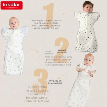 Sac de dormit pentru bebeluși din bumbac, cocon de înfășare cu mâneci detașabile, căptușit, 75 cm, pentru nou-născuți, toate anotimpurile