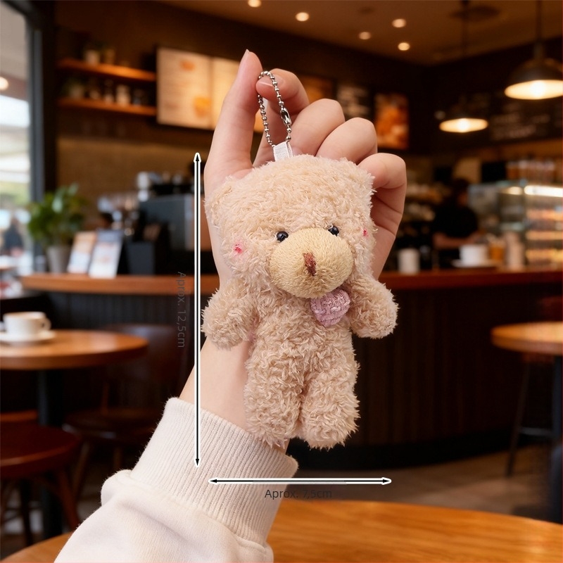 Ursuleț pluș cu breloc – pluș cristalino foarte moale, umplutură PP bumbac, mostre personalizate, potrivit pentru 14+ ani