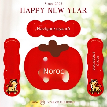 Spring Couplet PVC Sticker pentru ușă, cu cuvinte de binecuvântare, imprimare, XiGe, model JDT-DL