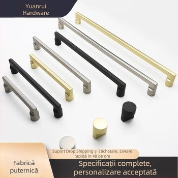 Mâner pentru dulap din aliaj de zinc, formă arcuită, stil modern, montaj pe suprafață, model Rz007