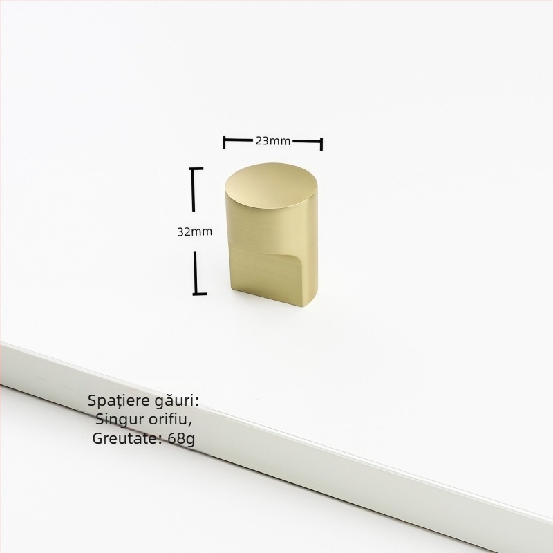 Mâner pentru dulap din aliaj de zinc, formă arcuită, stil modern, montaj pe suprafață, model Rz007