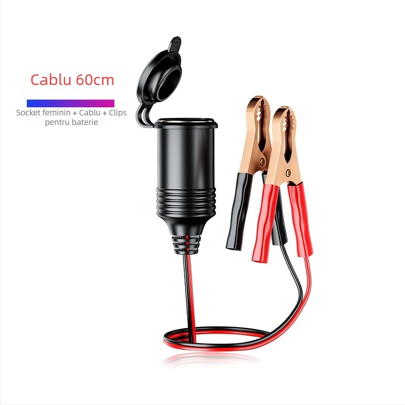 Cablu prelungitor pentru brichetă auto, 12V/24V, carcasă Bakelit, model Y8, 250W