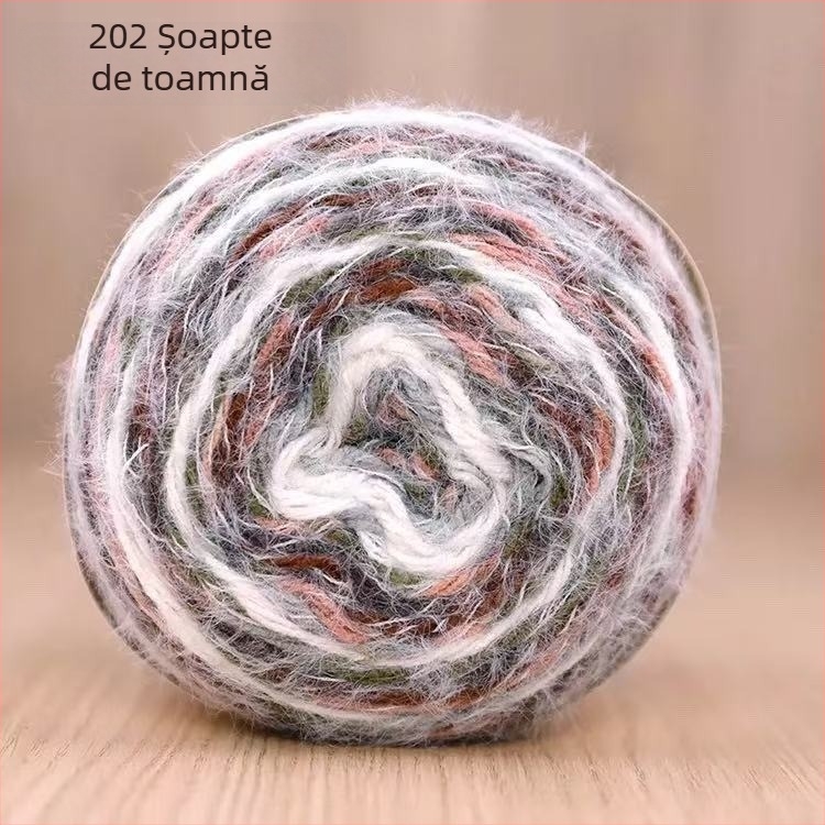 Fire Magic Ball cu pene — gradient pentru croșetat DIY, 7s Worsted, fir simplu, Group-Line