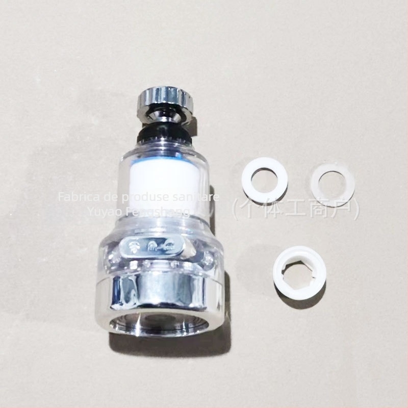 Cap de extindere pentru robinet cu protecție împotriva stropirii și filtru rotativ - Model J06, Material PS5250, Tratare UV, Montaj filet, Temperatura de lucru 60°C