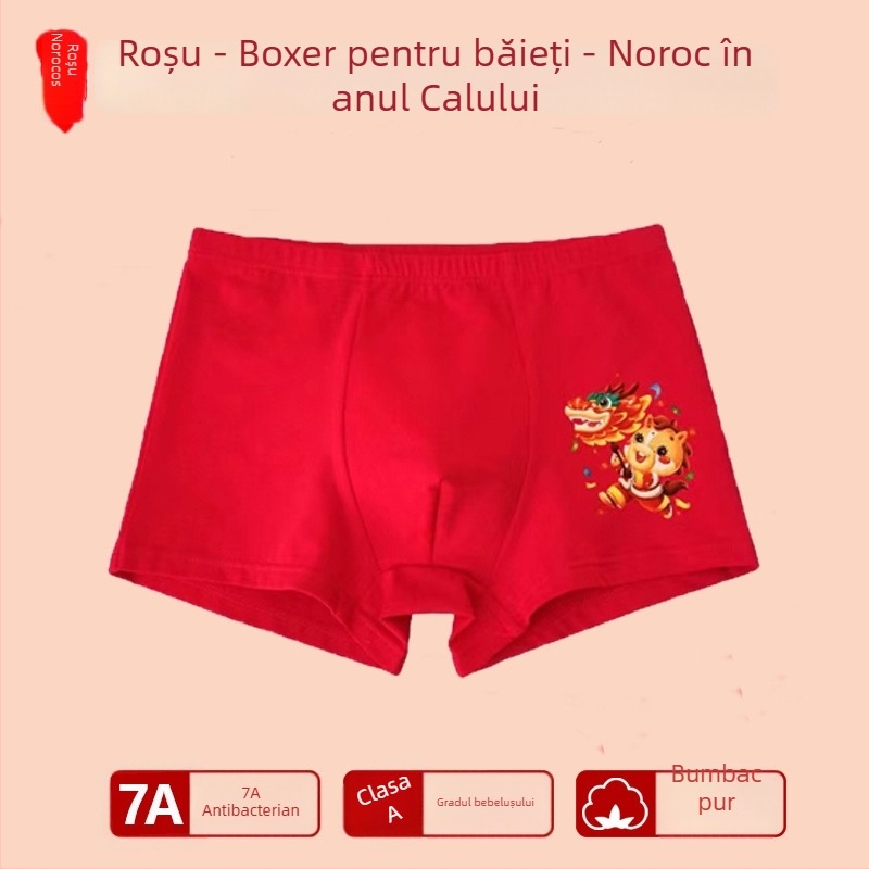 Chiloți pentru băieți, talie medie, 95% bumbac, Clasă de siguranță A, pentru copii mai mari